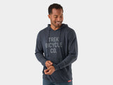 Load image into Gallery viewer, Trek Bicycle Co Long Sleeve Tee Hoodie SM Heather Navy Shirt