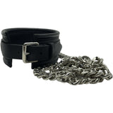Load image into Gallery viewer, Gucci Interlocking Chain Belt Choker Black Leather Silver