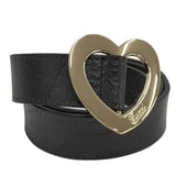 Load image into Gallery viewer, Gucci Holeless Belt Heart Buckle Leather Black