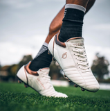 Load image into Gallery viewer, Unozero White Cali Soccer Cleats