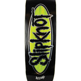 Load image into Gallery viewer, Welcome X Slipknot Skateboard Deck Oval Logo on Boline 2.0 Black/Green Stain 9.5"