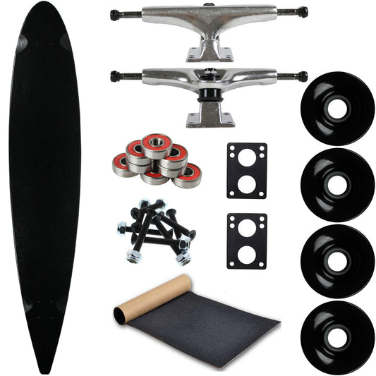 Moose Longboard Complete 9" x 47.75" Pintail Black