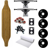 Load image into Gallery viewer, Moose Longboard Complete 8" x 40" Drop Down Zebra Bamboo
