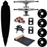 Load image into Gallery viewer, Moose Longboard Complete 9" x 46" Concave Cut Out Pintail Black