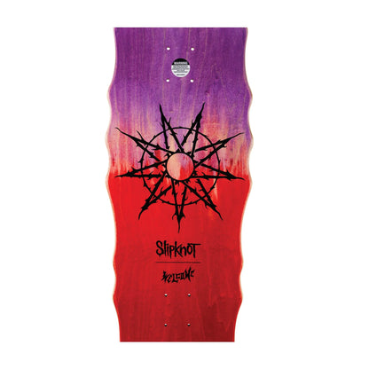 Welcome x Slipknot Skateboard Deck Tribal S On Widow Purple/Red Stain 10"