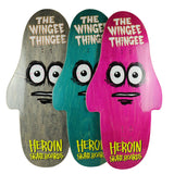 Load image into Gallery viewer, Heroin Skateboard Deck Wingy Thingee (Assorted) 15.25" x 31"