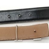 Load image into Gallery viewer, Hermes Belt Constance Black Gold Leather Reversible Silver