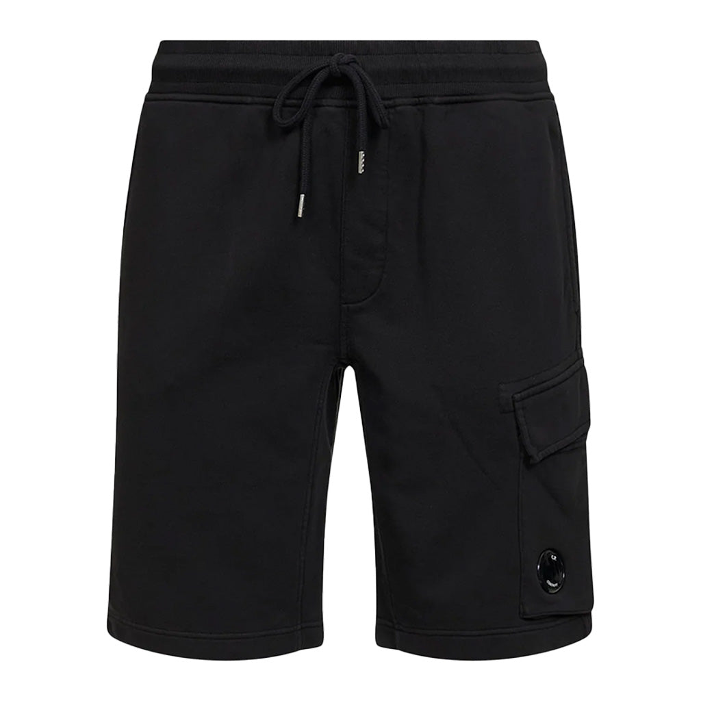 [C.P. Company] Diagonal Raised Fleece Cargo Lens Sweatshorts