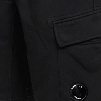 [C.P. Company] Diagonal Raised Fleece Cargo Lens Sweatshorts