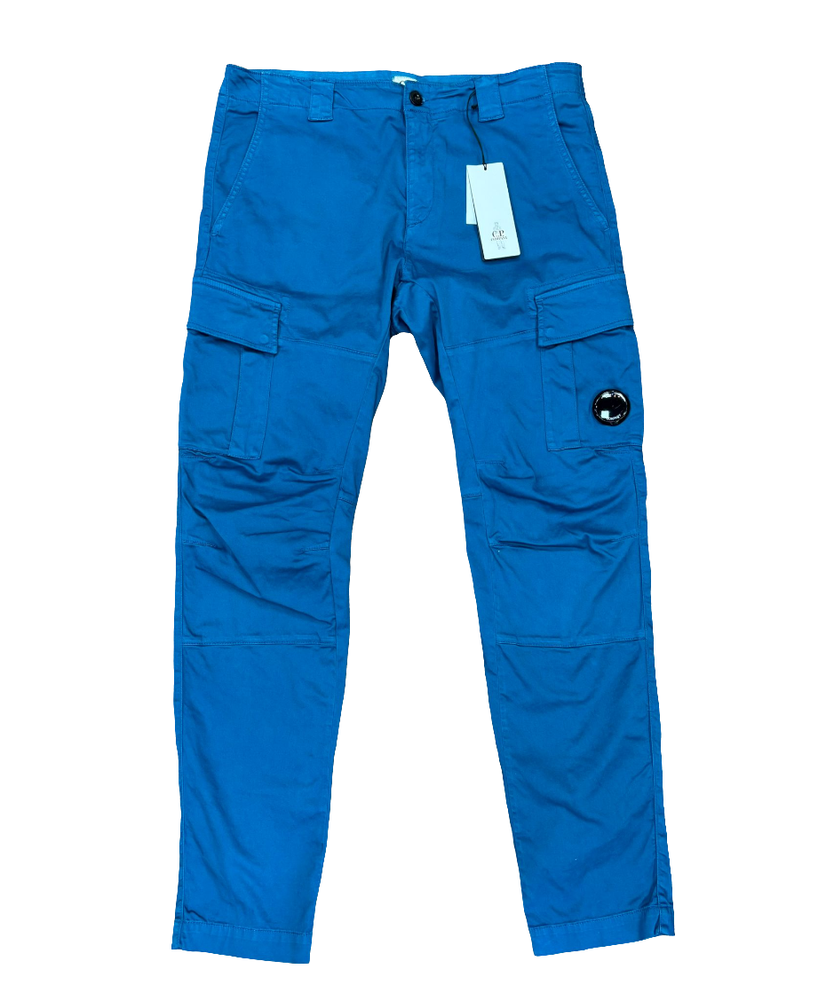 Cp Company 056A Stretch Sateen Cargo Pants In Ink Blue
