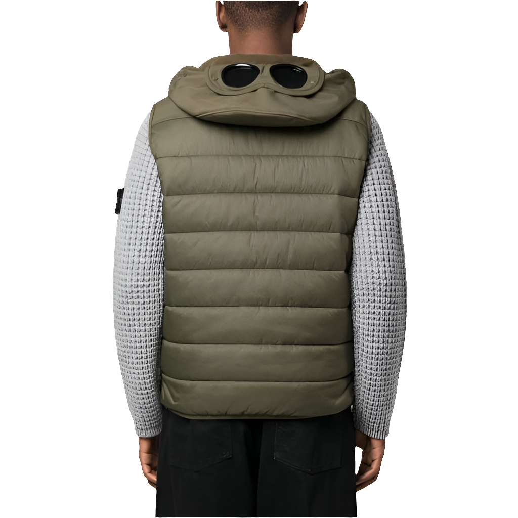 Cp Company Mixed Shell-R Goggle Gillet In Ivy Green