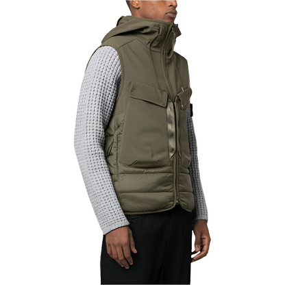 Cp Company Mixed Shell-R Goggle Gillet In Ivy Green