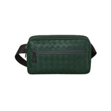 Load image into Gallery viewer, Bottega Veneta Pine Green Braided Calfskin Zipper Chest - Waist Bag