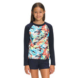 Load image into Gallery viewer, The North Face Girls Printed Amphibious LS Sun Tee