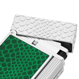 Load image into Gallery viewer, S.T. DUPONT Ligne 2 Guilloche Lacquer Snake Skin Green Palladium Lighter/Briquet C16078