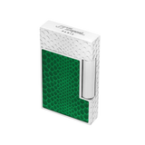 Load image into Gallery viewer, S.T. DUPONT Ligne 2 Guilloche Lacquer Snake Skin Green Palladium Lighter/Briquet C16078