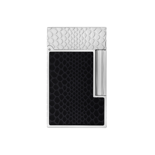 S.T. DUPONT Ligne 2 Guilloche Snake Skin Black Lacquer Lighter/Briquet C16079