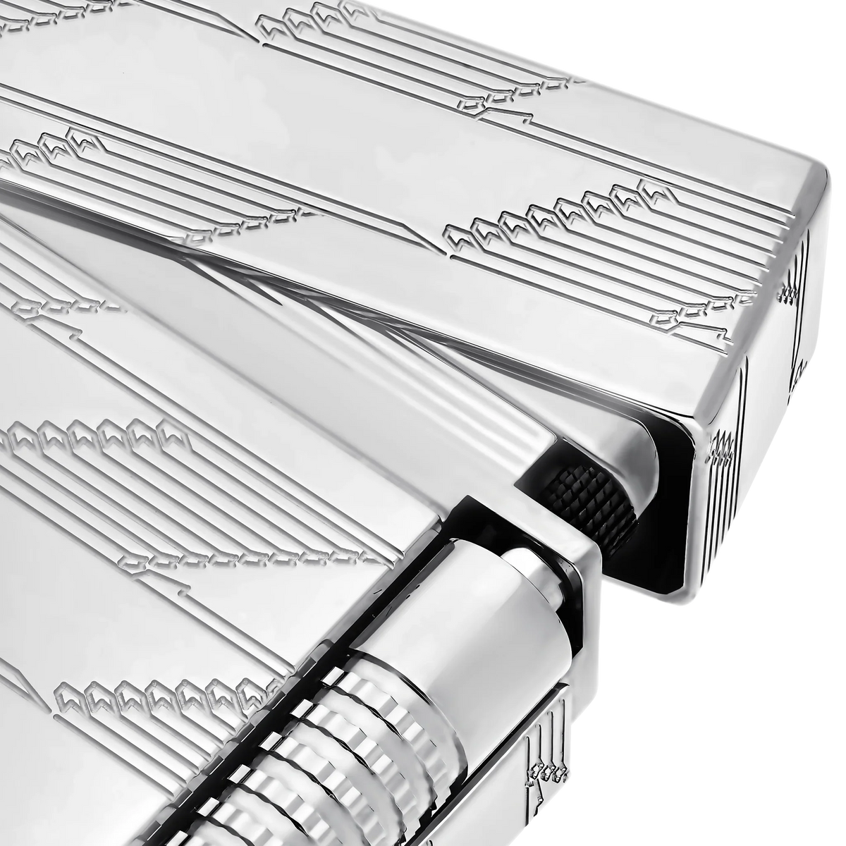 S.T. Dupont Le Grand Guilloche Monogram 1872 Palladium Lighter/Briquet C23180