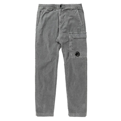 [C.P. Company] Corduroy Lens Cargos in Gunmetal