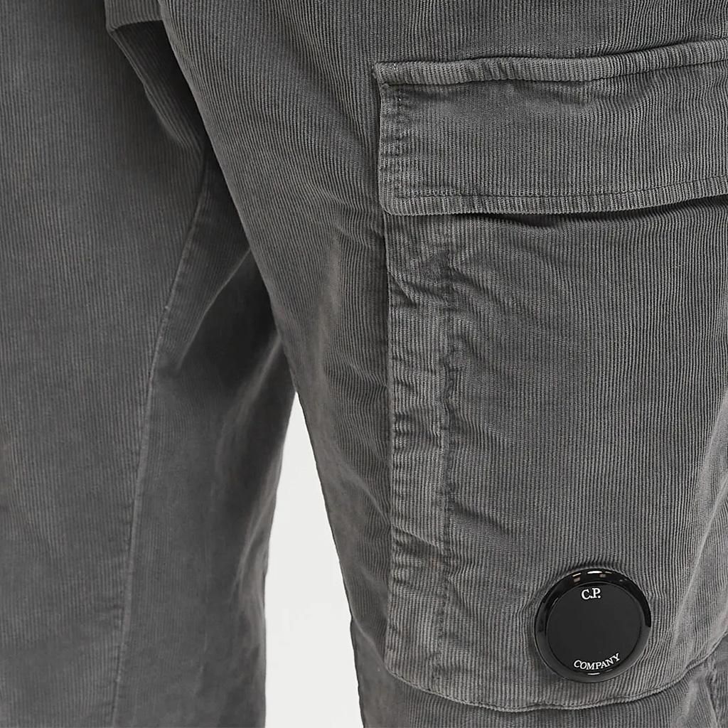 [C.P. Company] Corduroy Lens Cargos in Gunmetal