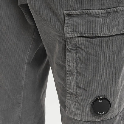 [C.P. Company] Corduroy Lens Cargos in Gunmetal