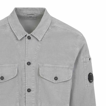 [C.P. Company] Corduroy Lens Overshirt In London Fog