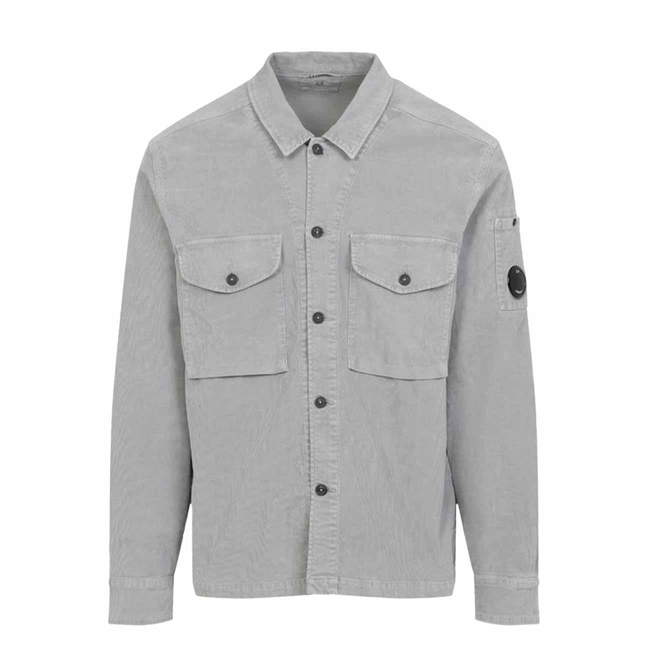 [C.P. Company] Corduroy Lens Overshirt In London Fog
