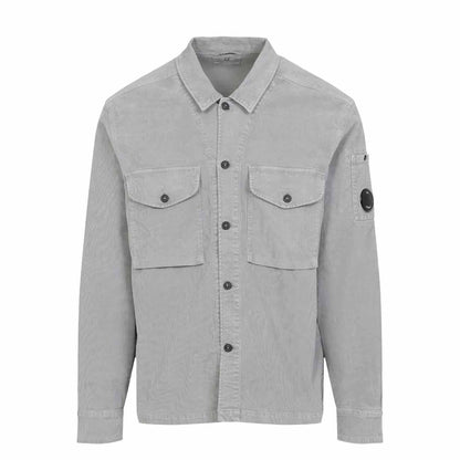 [C.P. Company] Corduroy Lens Overshirt In London Fog