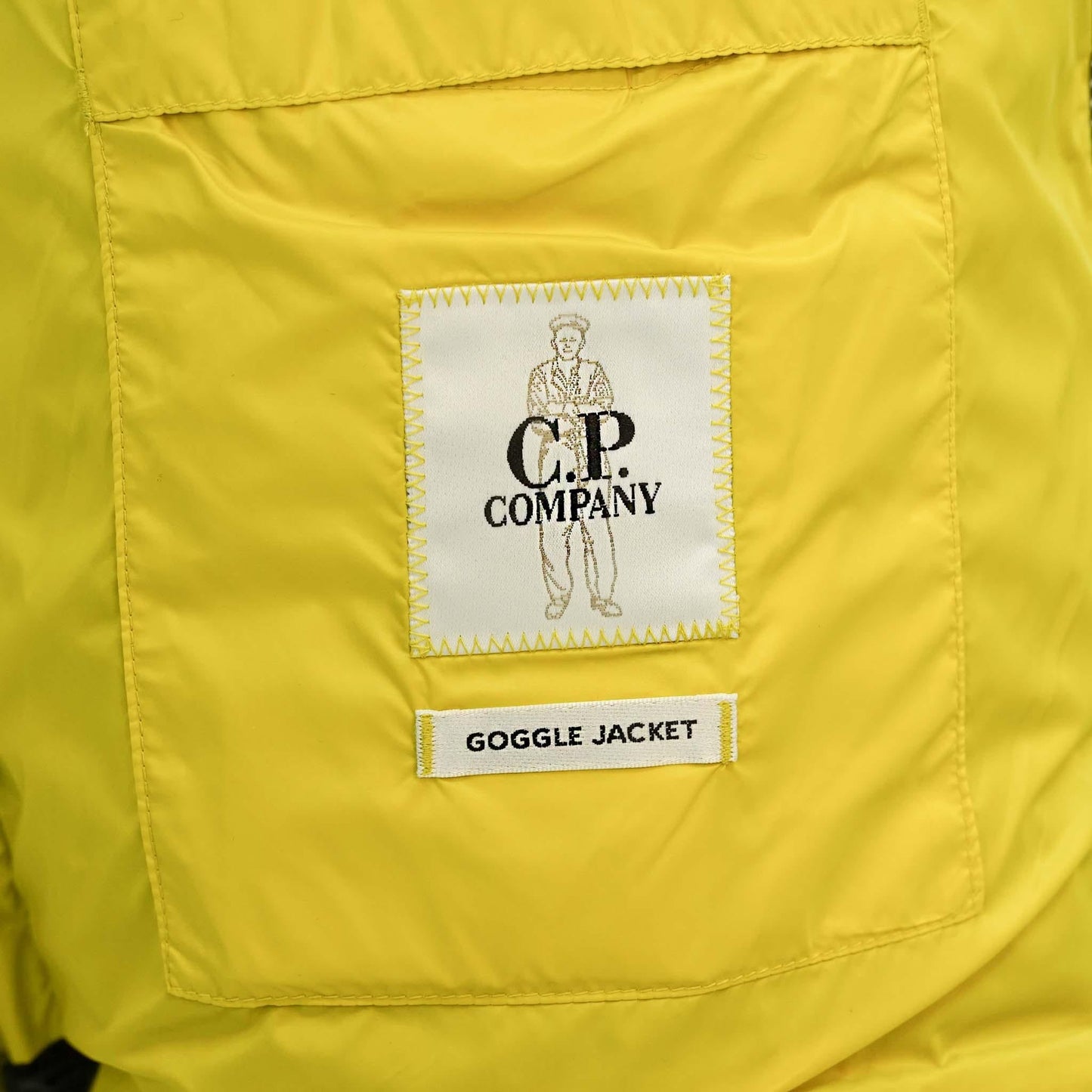 [C.P. Company] DD-Shell Goggle Hooded Down Jacket in Green Sheen