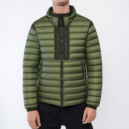 [C.P. Company] DD-Shell Goggle Hooded Down Jacket in Capers Green