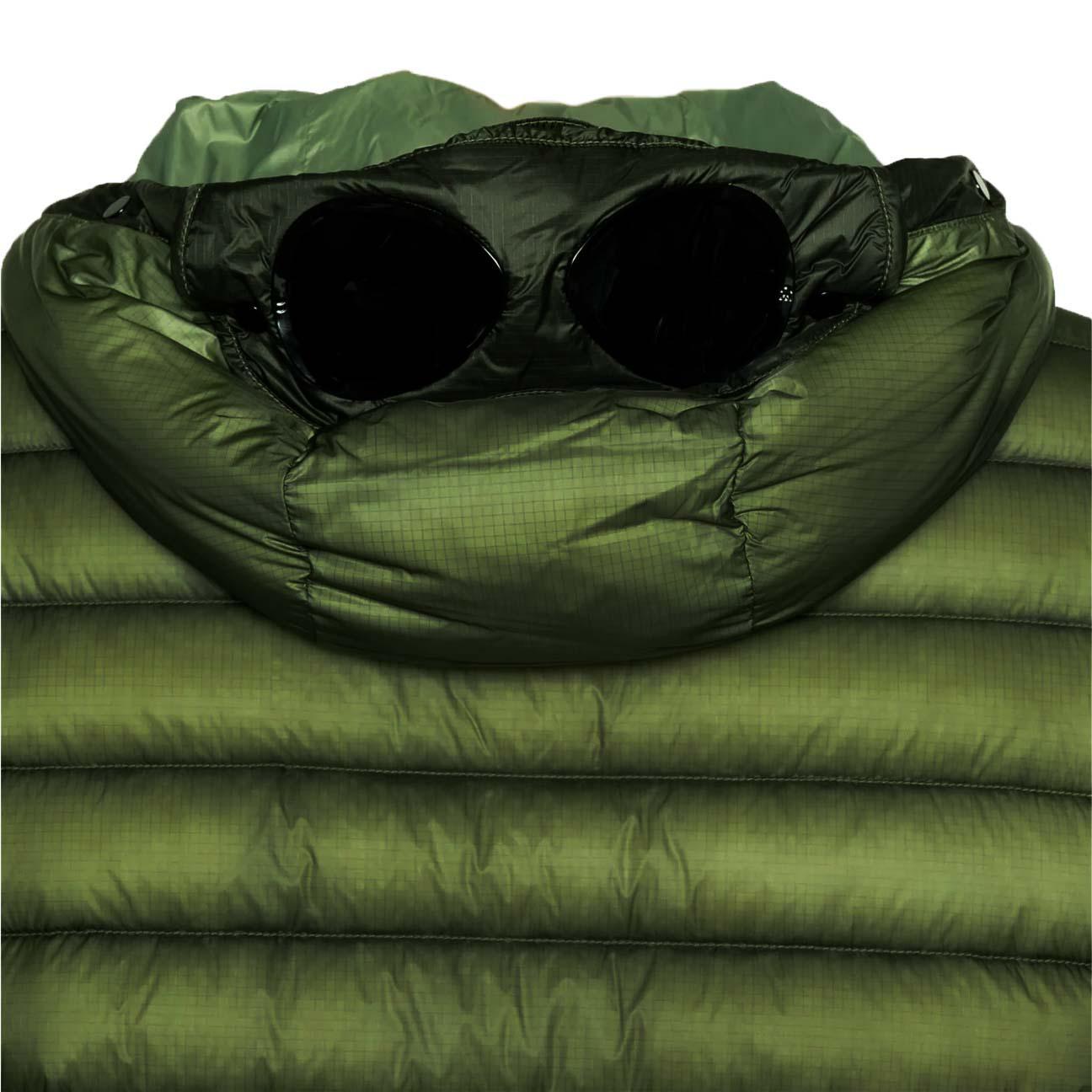[C.P. Company] DD-Shell Goggle Hooded Down Jacket in Capers Green