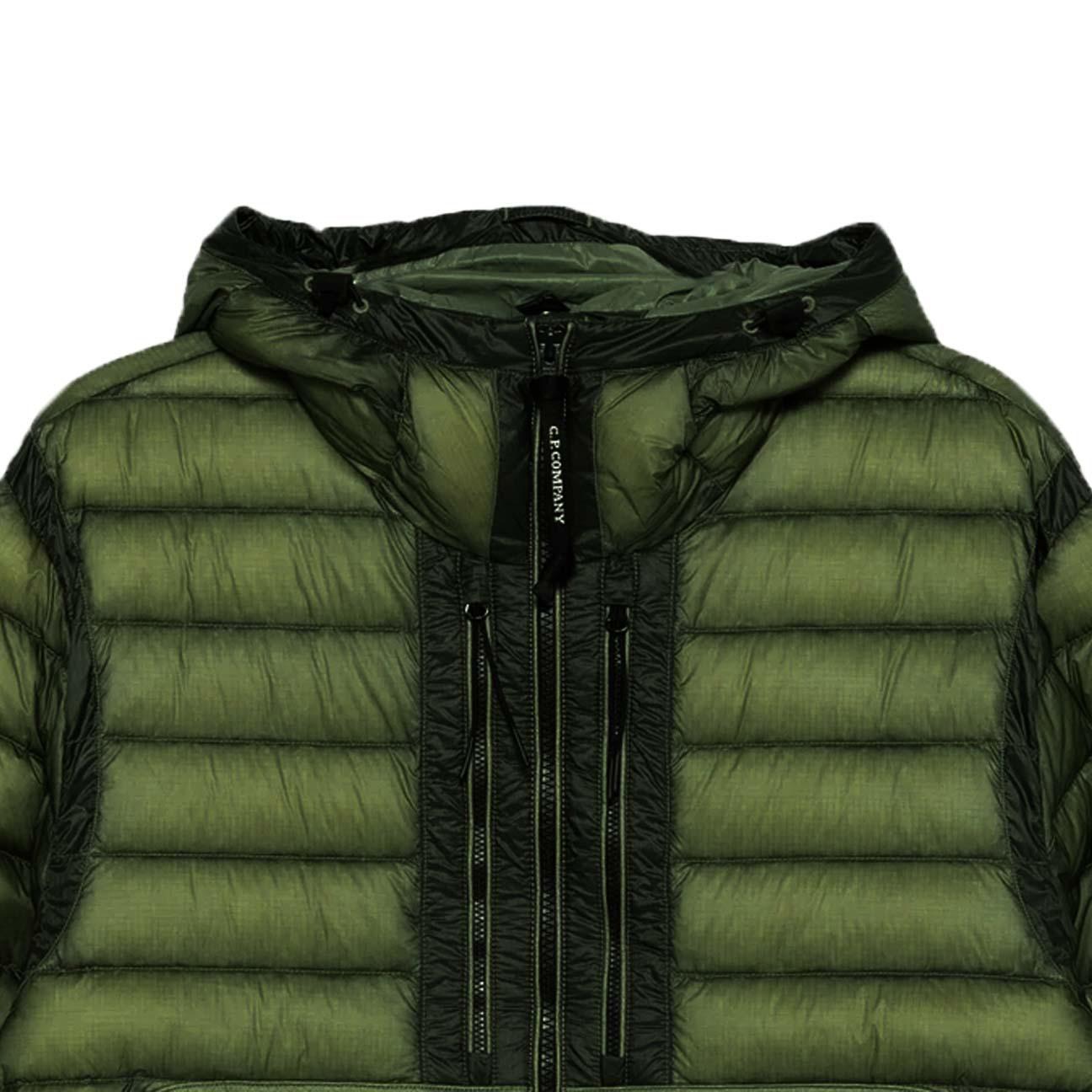 [C.P. Company] DD-Shell Goggle Hooded Down Jacket in Capers Green