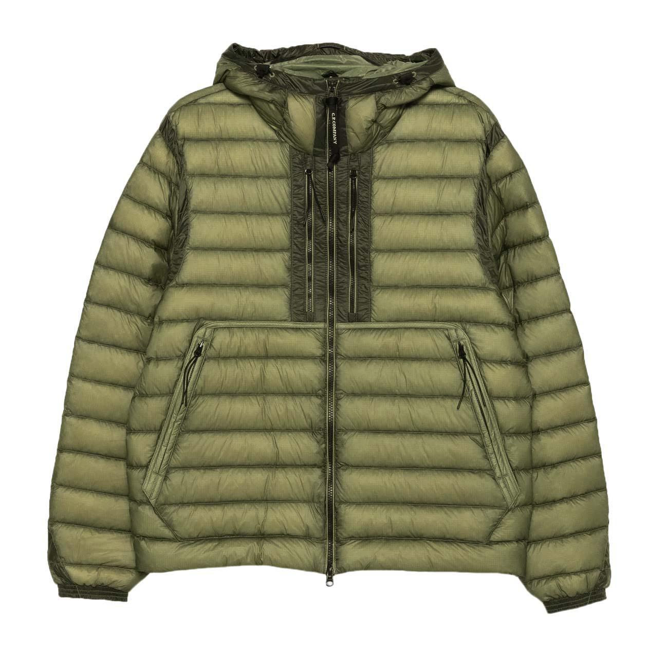 [C.P. Company] DD-Shell Goggle Hooded Down Jacket in Fallen Rock