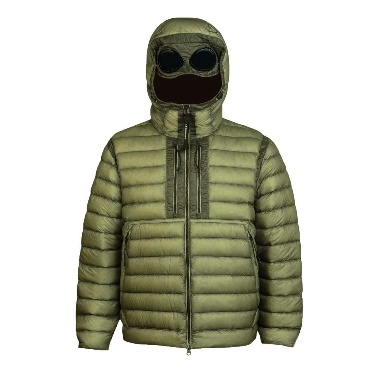 [C.P. Company] DD-Shell Goggle Hooded Down Jacket in Fallen Rock