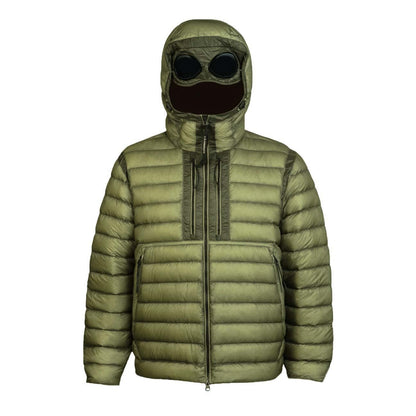 [C.P. Company] DD-Shell Goggle Hooded Down Jacket in Fallen Rock