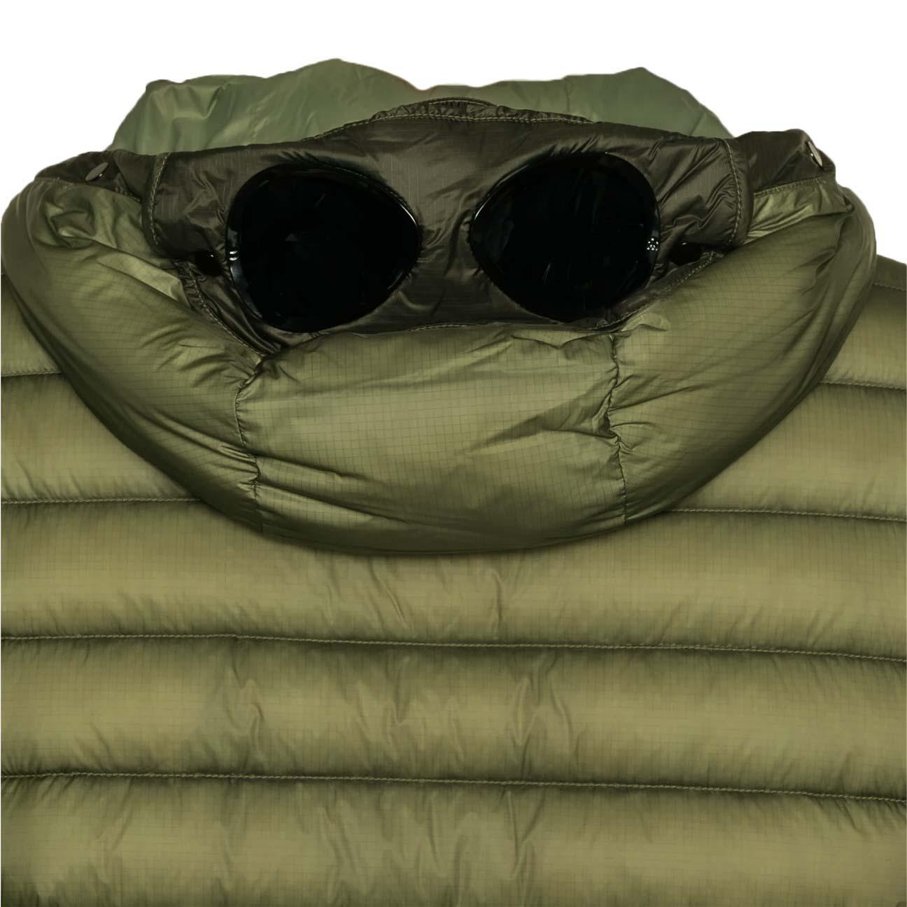 [C.P. Company] DD-Shell Goggle Hooded Down Jacket in Fallen Rock