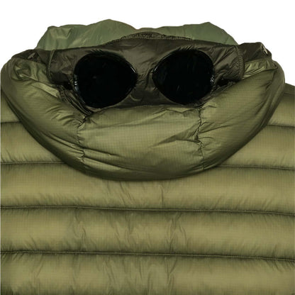 [C.P. Company] DD-Shell Goggle Hooded Down Jacket in Fallen Rock