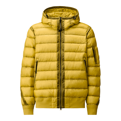 [C.P. Company] DD-Shell Lens Hooded Down Jacket in Green Sheen