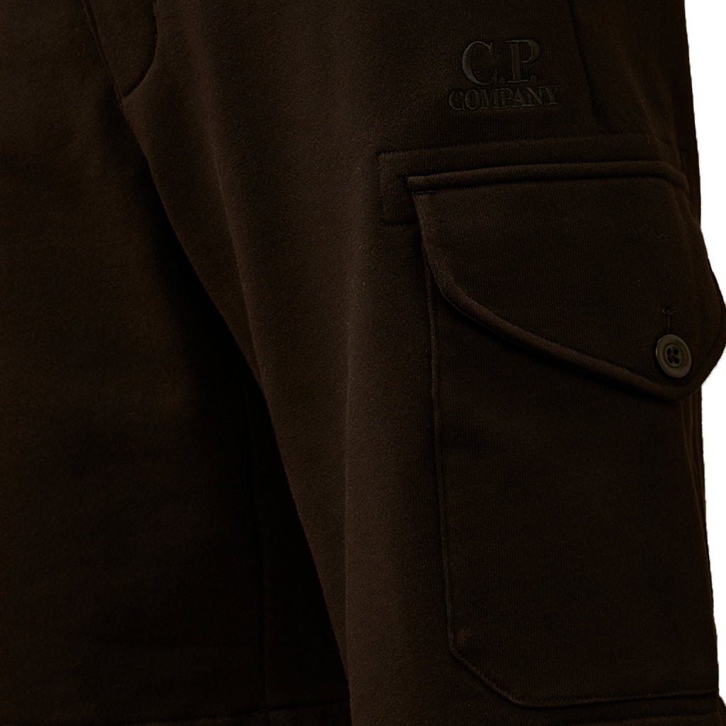 C.P. Company Diagonal Raised Fleece Cargo Embroidered Logo Sweatshorts