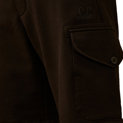 C.P. Company Diagonal Raised Fleece Cargo Embroidered Logo Sweatshorts