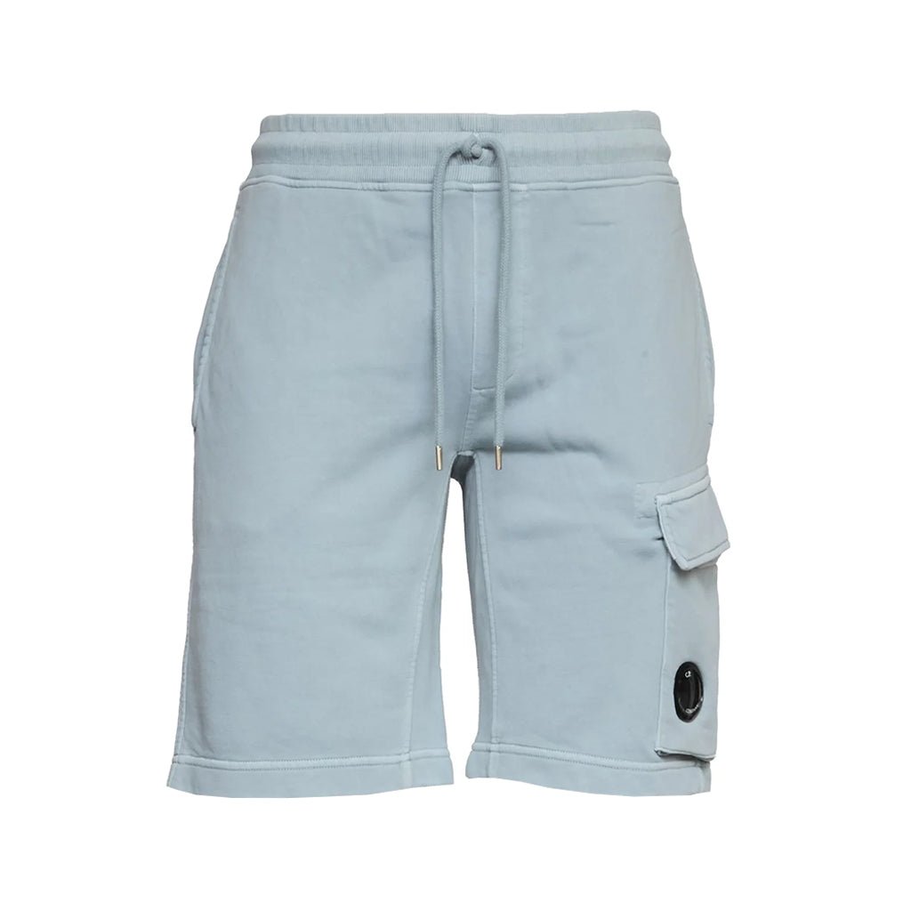 [C.P. Company] Diagonal Raised Fleece Cargo Lens Sweatshorts