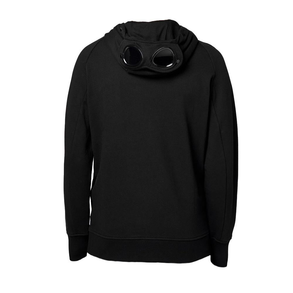 [C.P. Company] Diagonal Raised Fleece Full Zip Goggled Hoodie in Black
