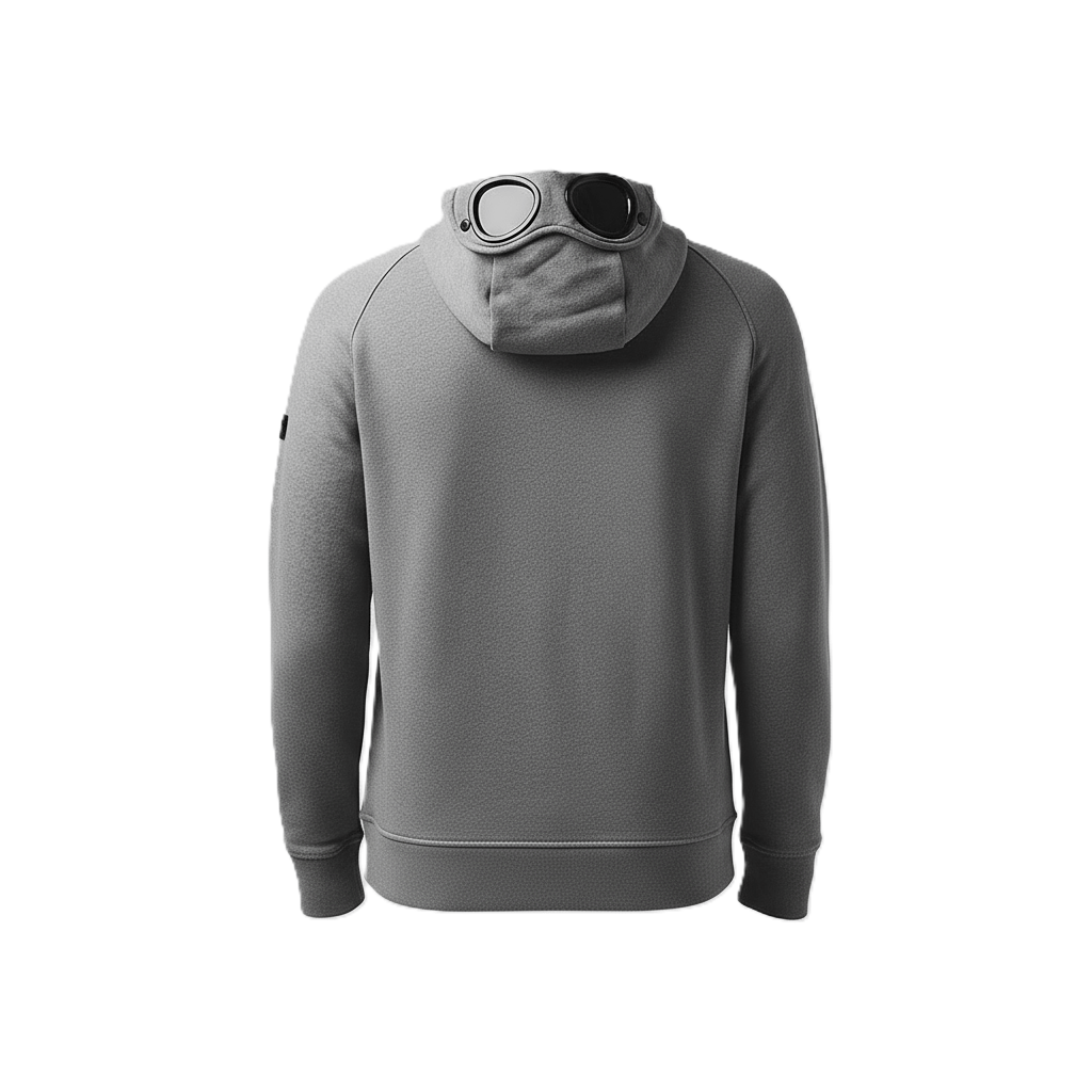 [C.P. Company] Diagonal Raised Fleece Full Zip Goggle Hoodie in Dark Shadow