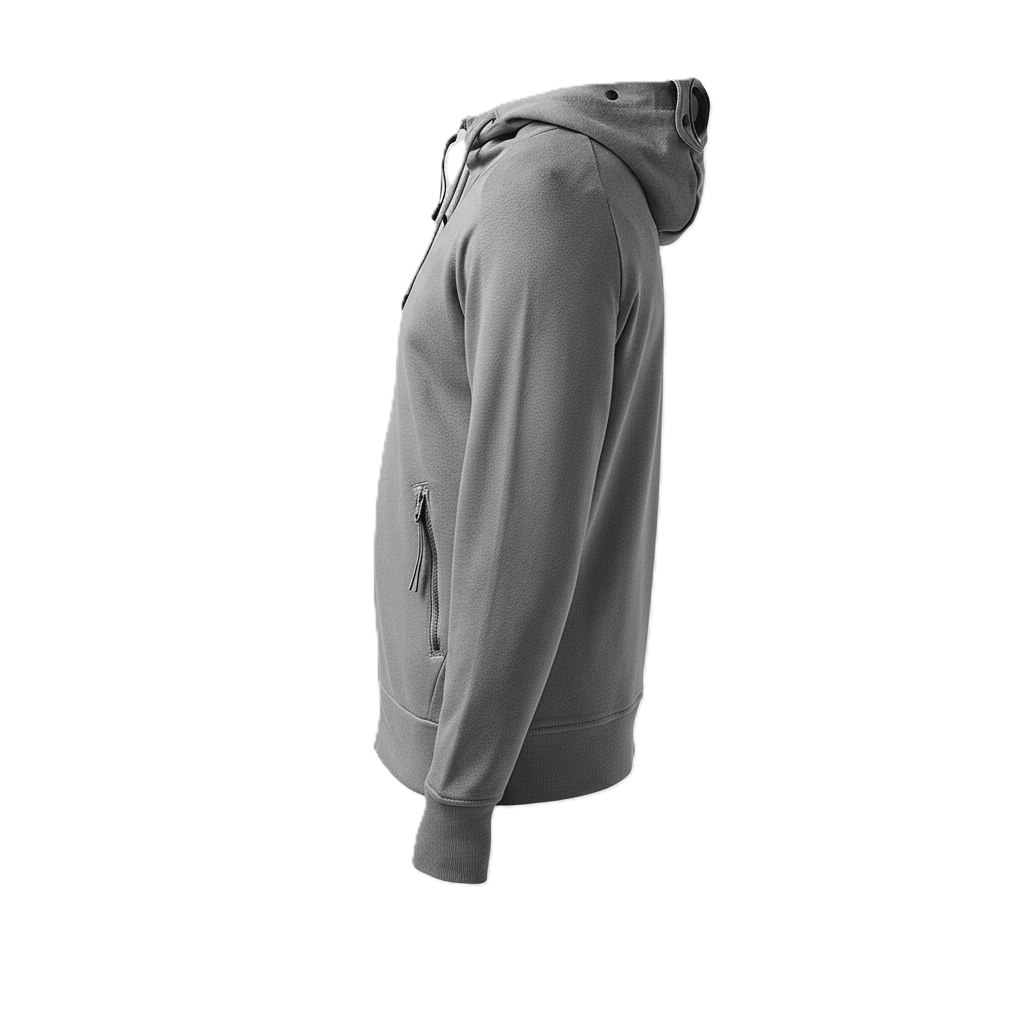 [C.P. Company] Diagonal Raised Fleece Full Zip Goggle Hoodie in Dark Shadow