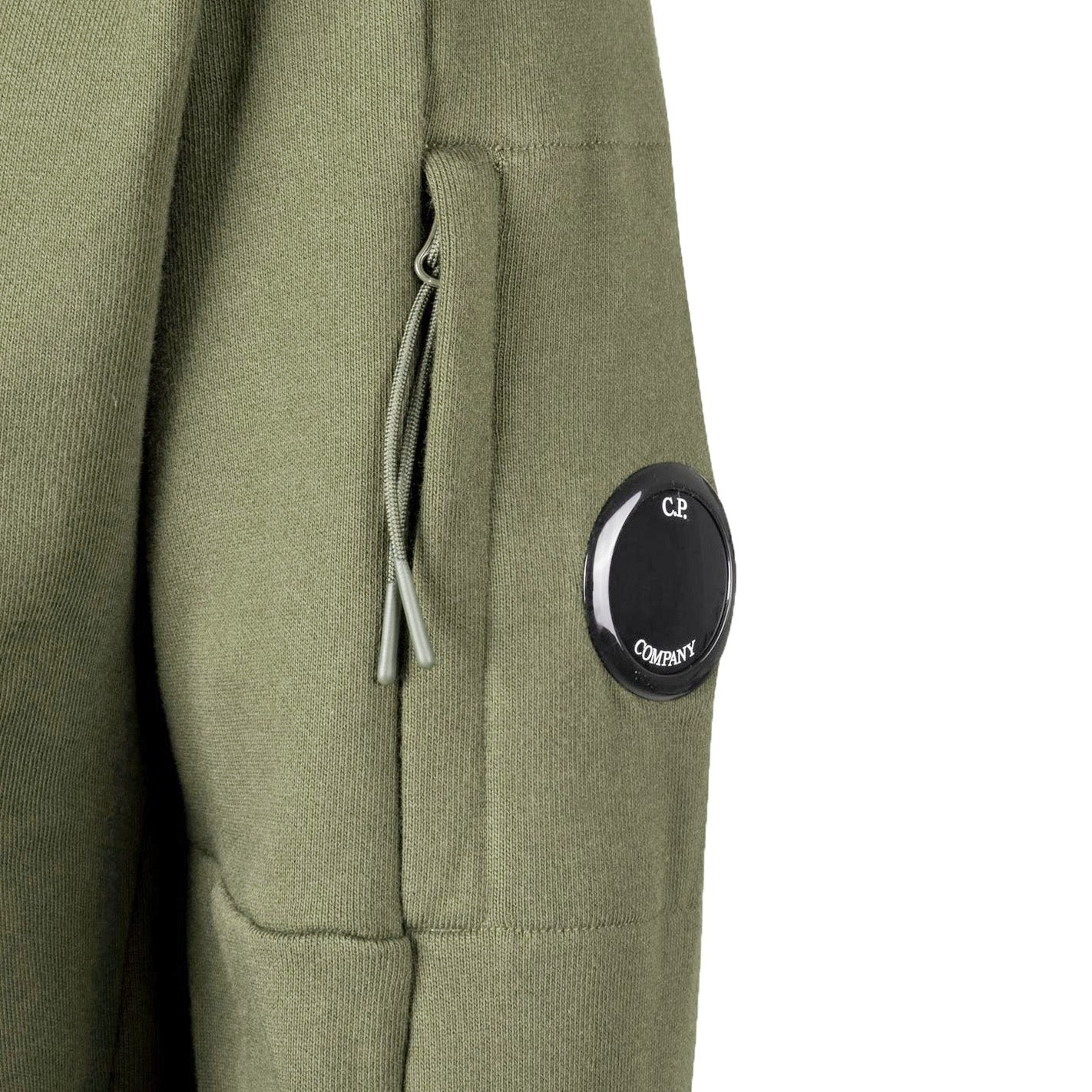 [C.P. Company] Diagonal Raised Fleece Full Zip Lens Hoodie in Fallen Rock