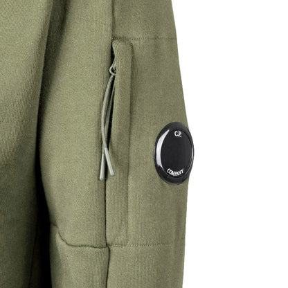 [C.P. Company] Diagonal Raised Fleece Full Zip Lens Hoodie in Fallen Rock