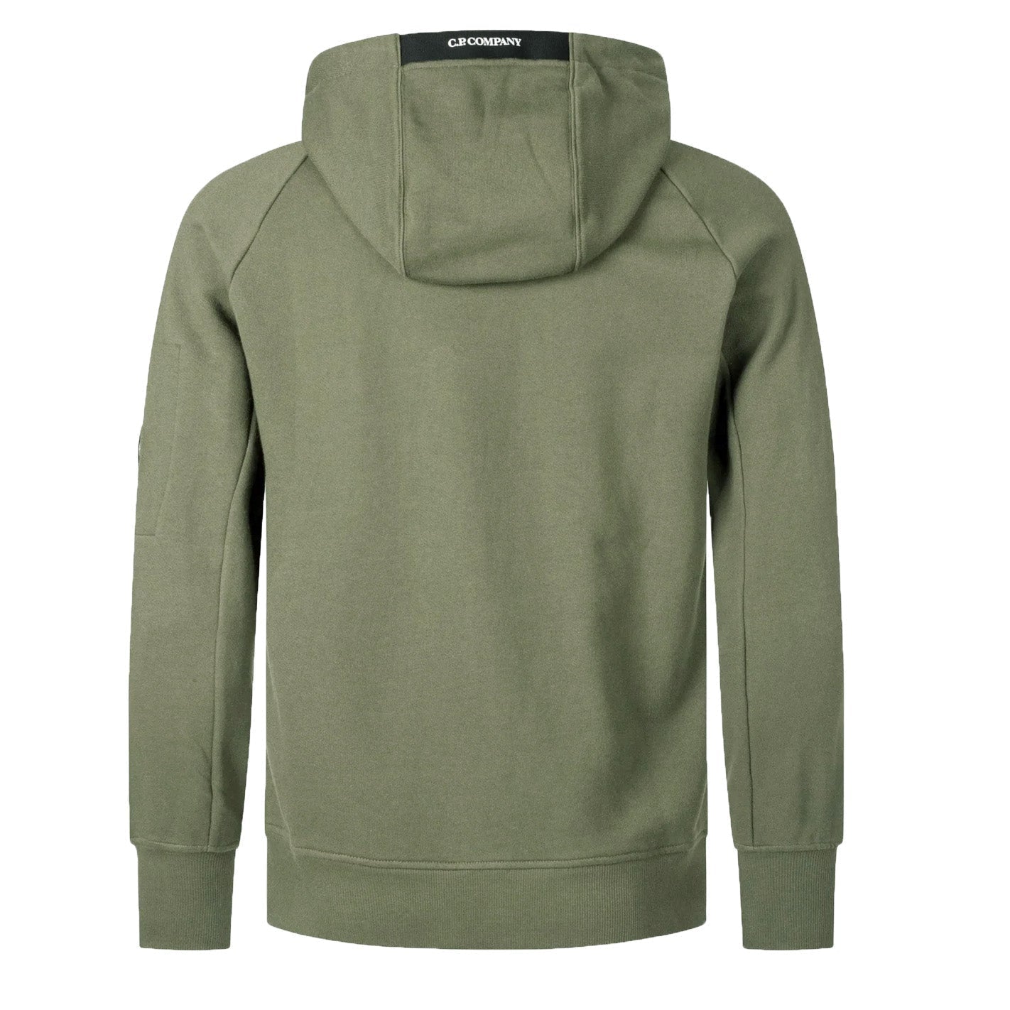 [C.P. Company] Diagonal Raised Fleece Full Zip Lens Hoodie in Fallen Rock