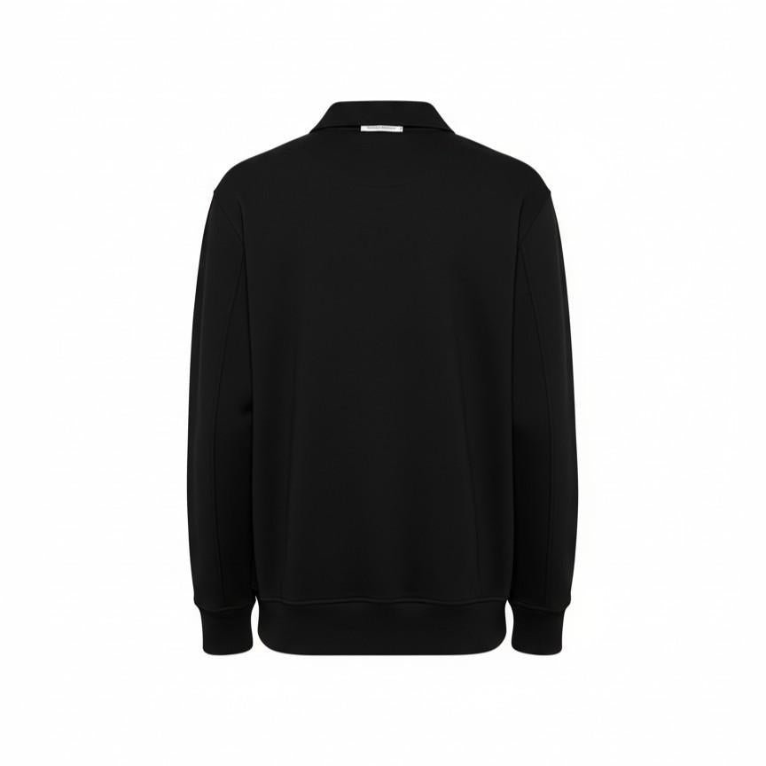 [C.P. Company] Diagonal Raised Fleece Half Zip in Black