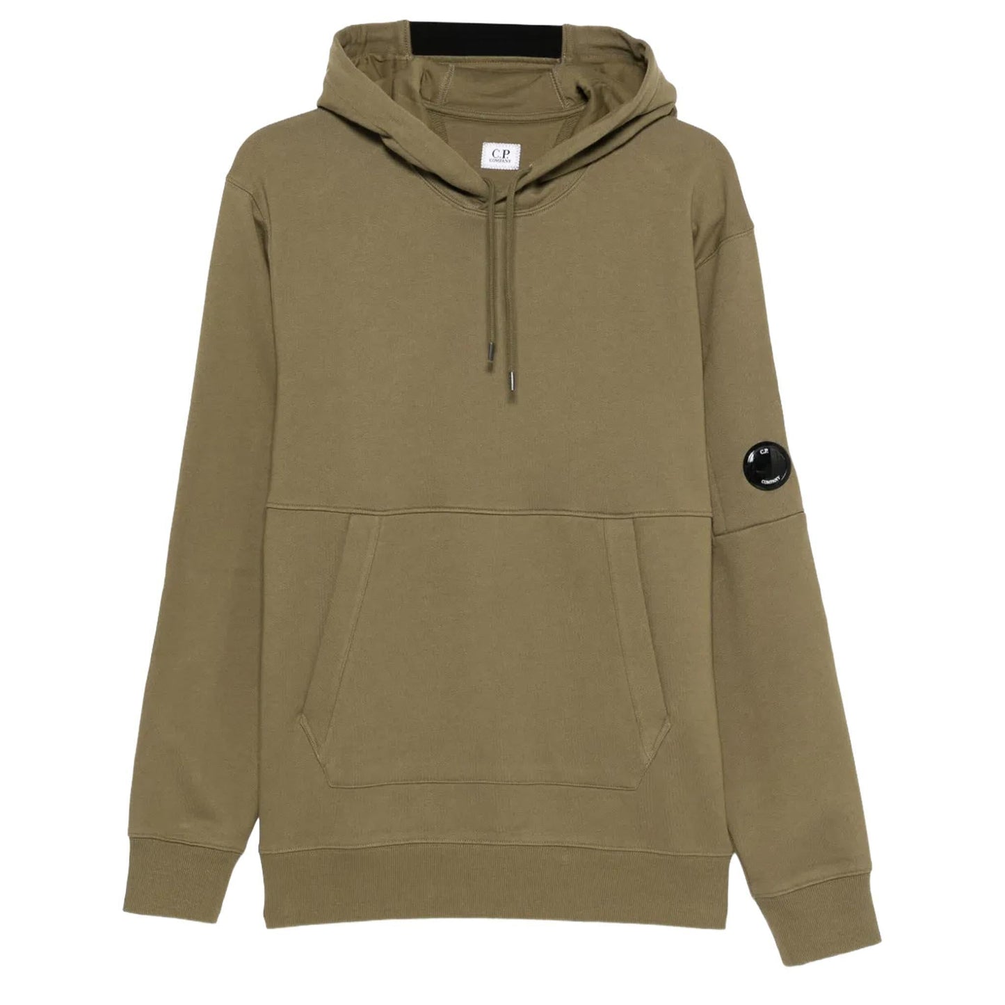 [C.P. Company] Diagonal Raised Fleece Lens Hooded Sweatshirt in Capers