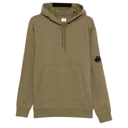 [C.P. Company] Diagonal Raised Fleece Lens Hooded Sweatshirt in Capers